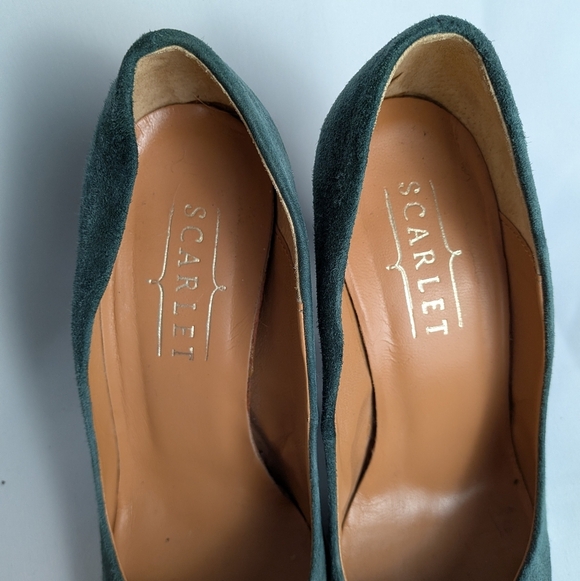 SCARLET Made In Italy Suede Heels Women Shoes Size 36 = 5.5-6 US color Green - Picture 3 of 9